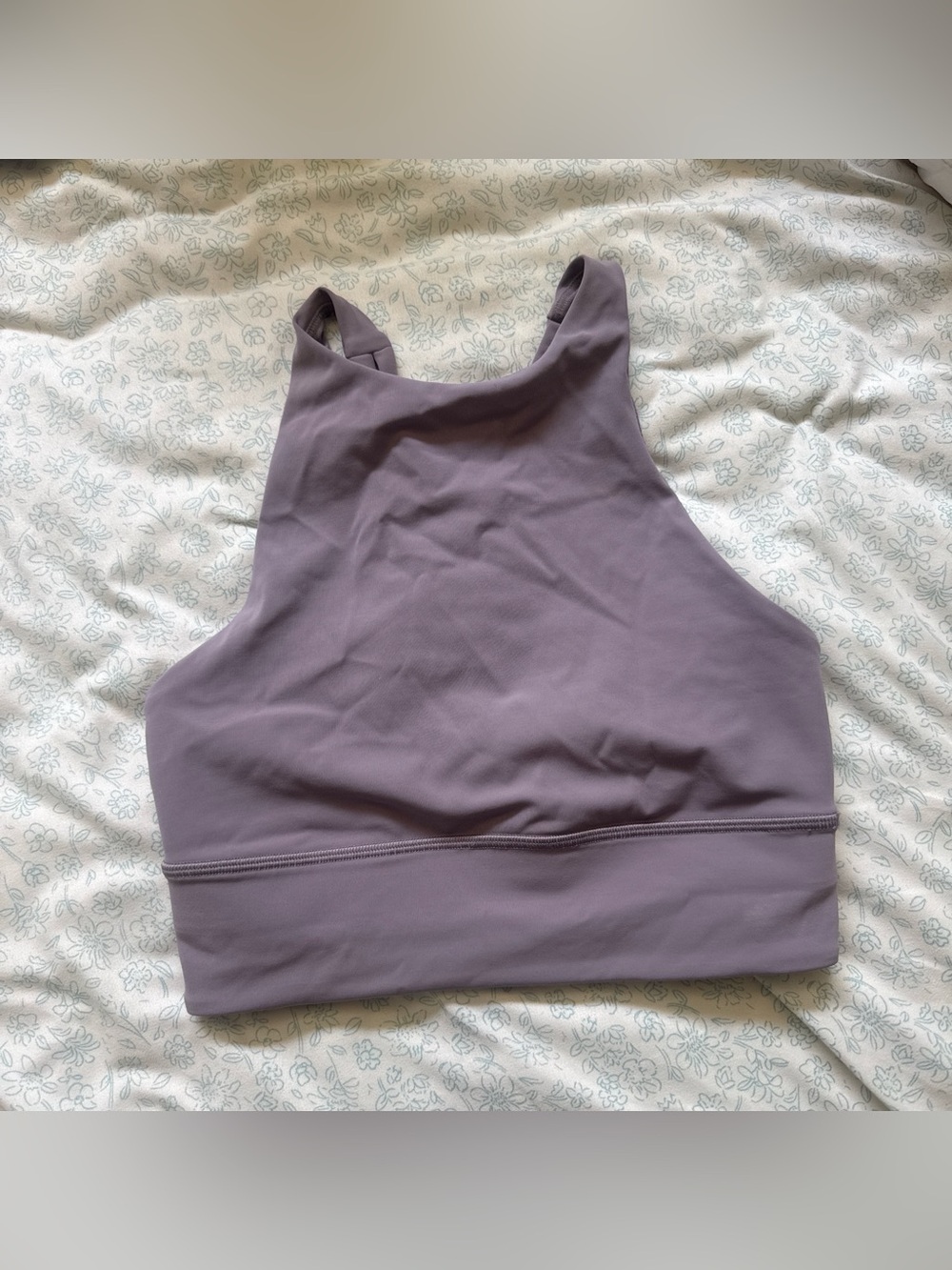 Lululemon High-Neck Womens Sports Bra — Mauve